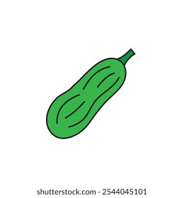 Whole squash vector icon, simple vector green Squash icon on white background..eps
