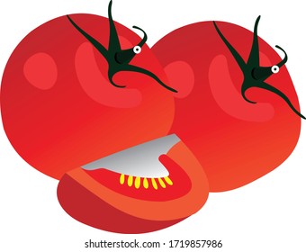 whole tomatoes and cut all three can be separated