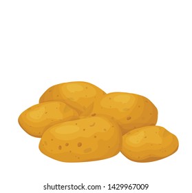 whole unpeeled potato vector art illustration