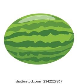 Whole watermelon icon cartoon vector. Slice fruit. Food juice