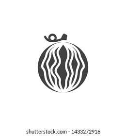 Whole watermelon vector icon. filled flat sign for mobile concept and web design. Striped watermelon fruit glyph icon. Symbol, logo illustration. Vector graphics