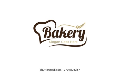 Pan integral de trigo para panaderías y empresas de catering. Inspiración de diseño de logotipo de etiqueta