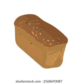 whole wheat bread icon Vector illustration Isolated on White Background