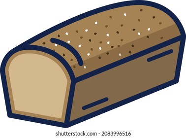 Whole wheat illustration icon design flat food