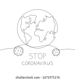 Whole world battles Coronavirus outbreak. Human pandemia. Coronavirus 2019-nC0V Outbreak. The virus attacks the respiratory tract, pandemic medical health risk