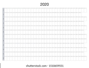 Whole year calendar in one simple yet elegant design page represents the long term plans you have in your home or work environment and is an ideal centerpiece to gather around to envision your future
