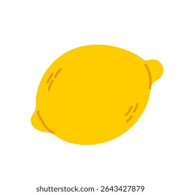 Whole yellow lemon. Suitable for citrus-themed designs, health food packaging, or vitamin-rich content