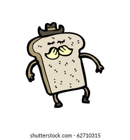 caricatura de pan integral