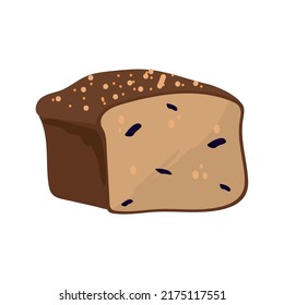 wholemeal bread design over white