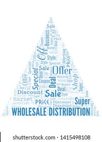 Wholesale Distribution Word Cloud. Wordcloud Made With Text.