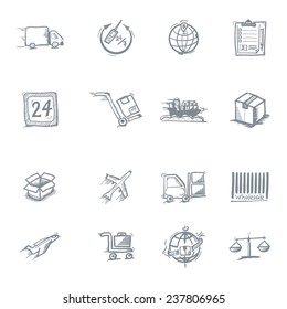 Wholesale icons, sketch on a white background