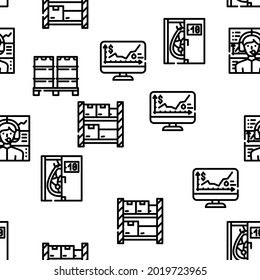 Wholesale Service Vector Seamless Pattern Thin Line Illustration
