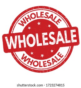 Wholesale sign or stamp on white background, vector illustration