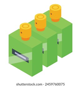 Großhandel Shop-Icon isometrische Vektorgrafik. Parfümflaschen. Logistikgüter