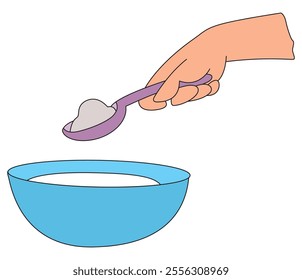 Wholesome Breakfast Cereal Bowl Illustration