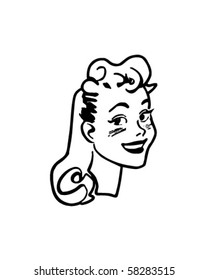 Wholesome Gal - The Girl Next Door - Retro Clip Art