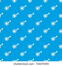 Whoopee cushion pattern repeat seamless in blue color for any design. Vector geometric illustration