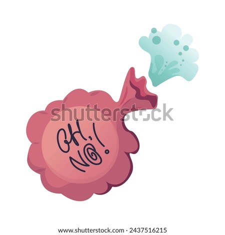 Whooping cough pillow on white background vector illustration.