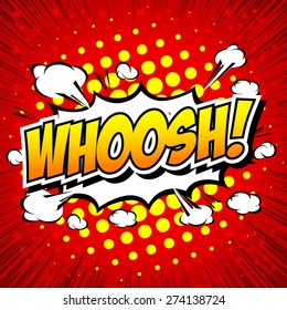WHOOSH !- Comic Speech Bubble, Cartoon. 