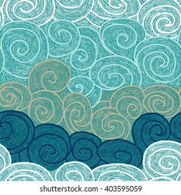 whorl seamless hand drawn pattern