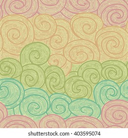 whorl seamless hand drawn pattern