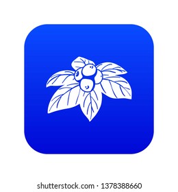 Whortleberries icon blue vector isolated on white background
