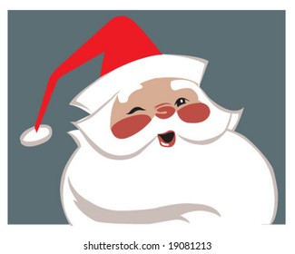 Who's Santa Claus Coming to Town  Vintage Vector Christmas Holiday 