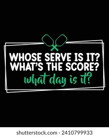 "Whose serve is it what's the score" EPS Quotes Vector File