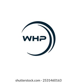 Logotipo do WHP. W H P design. Letra WHP branca. Projeto do logotipo da letra WHP, W H P. W H P letra logotipo design em OURO, 