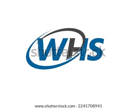 WHS letter creative modern elegant swoosh logo design