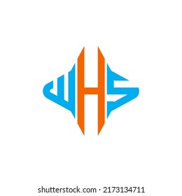 WHS letter logo creative design with vector graphic