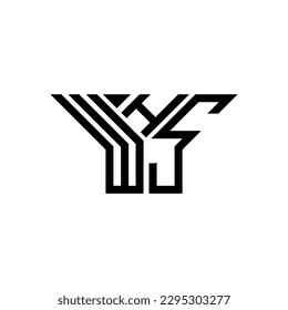 WHS letter logo creative design with vector graphic, WHS simple and modern logo.