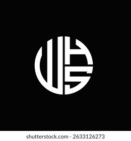 WHS logo WHS icon WHS monogram WHS letter minimalist Circle flat Unique modern abstract logo design.
