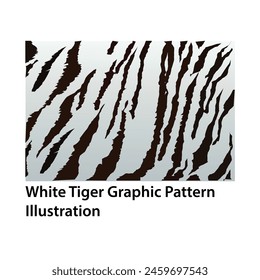 Whtie Tiger Graphic Pattern Illustration. This pattern is drawn super detailed on vector based. 