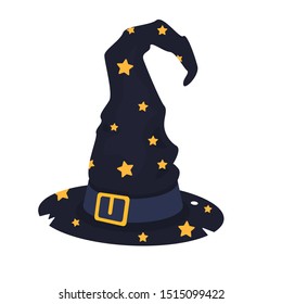 whutch hat star black isilated white background