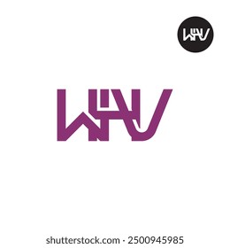 WHV Logo Letter Monogram Design