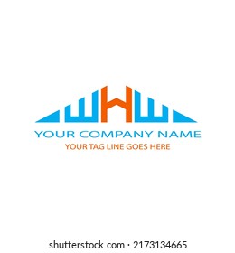 WHW letter logo creative design with vector graphic