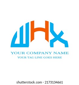 WHX letter logo creative design with vector graphic
