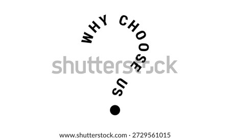 Why choose us, black isolated silhouette