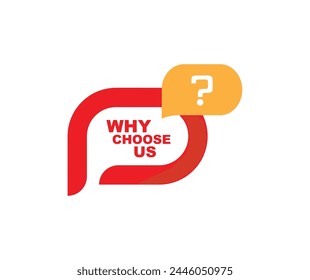 why choose us sign on white background