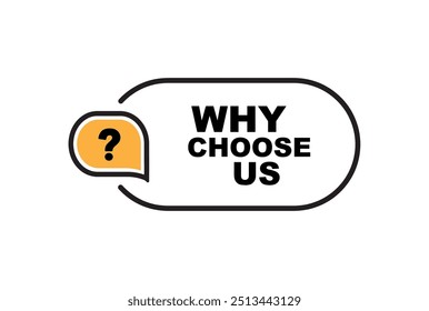 why choose us sign on white background