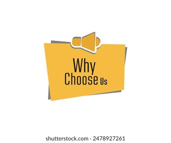 why choose us text information sign