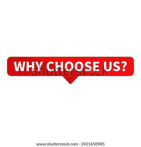 Why Choose Us Text In Yellow Ribbon Rectangle Shape For Service Promotion Sale Business Marketing Social Media Information Announcement
