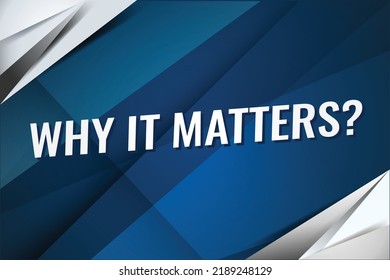 Why Matters Word Concept Vector Illustration Stock Vector (Royalty Free