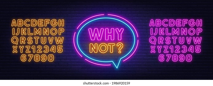 Why not neon sign in the speech bubble.