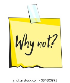 Why not paper sticky note. Retro reminder sticker