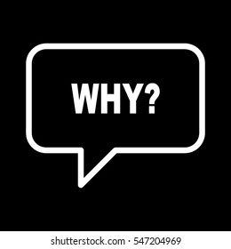 WHY retro speech balloon.