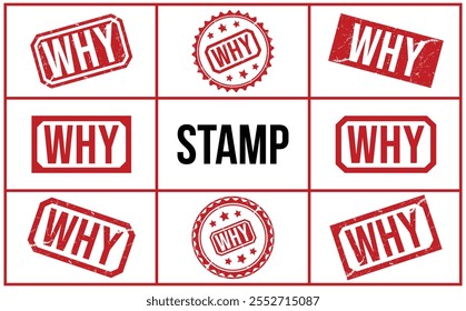 WHY rubber stamp vector illustration on white background