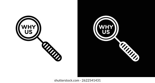 Why us icon vector illustration EPS
