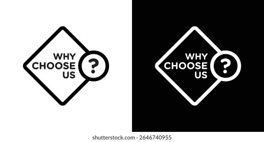 Why us icon vector simple element illustration editable